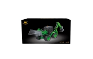 Remote Control Backhoe Loader RC Lights Sound Green Huina 1:14
