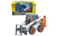 Wheel Loader With Grapple Metal Huina White 1:50