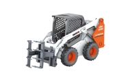 Wheel Loader With Grapple Metal Huina White 1:50
