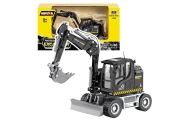 Wheel Excavator With Bulldozer Metal Huina Black 1:50