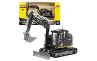 Wheel Excavator With Bulldozer Metal Huina Black 1:50