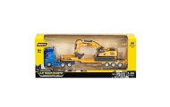 Truck with Trailer Tow Truck Metal Excavator Huina Yellow 1:50