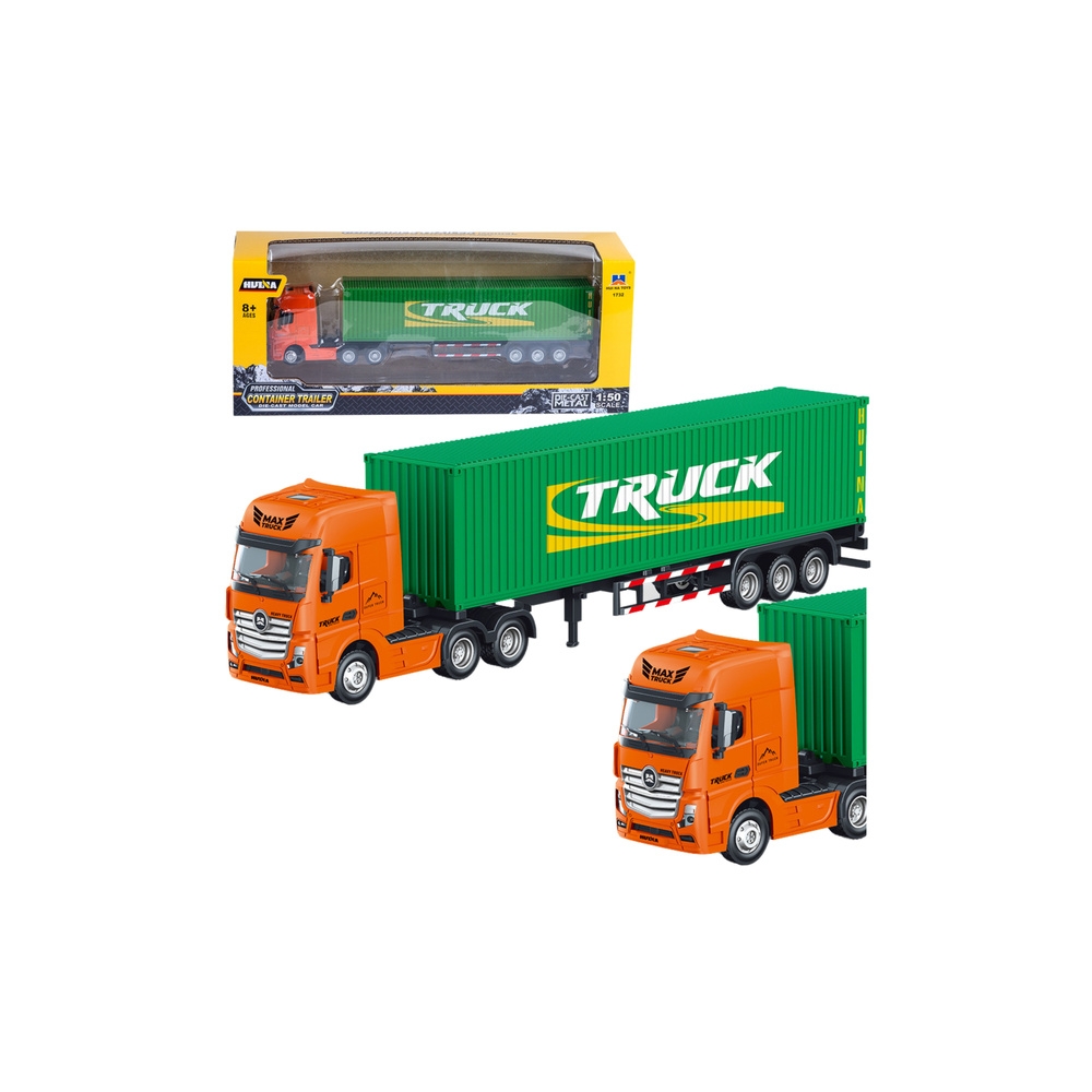Sunkvežimio puspriekabė-konteineris Metalinė Huina Žalia 1:50