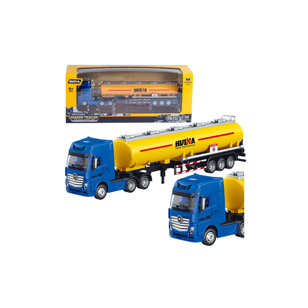 Tank Truck Metal Movable Parts Yellow 1:50