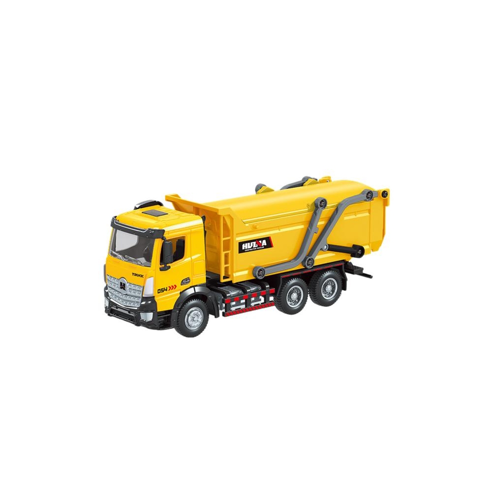 Garbage truck metal mobile Huina Yellow 1:50