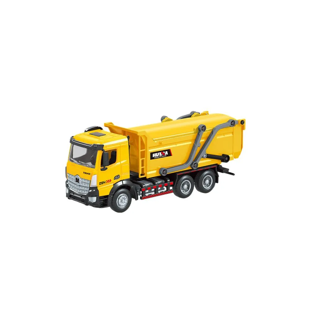 Huina metalinis mobilus šiukšliavežis Geltonas 1:50