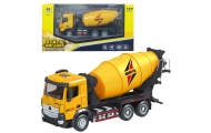 Betono maišyklė Statybinė transporto priemonė Metalinė Huina geltona 1:50