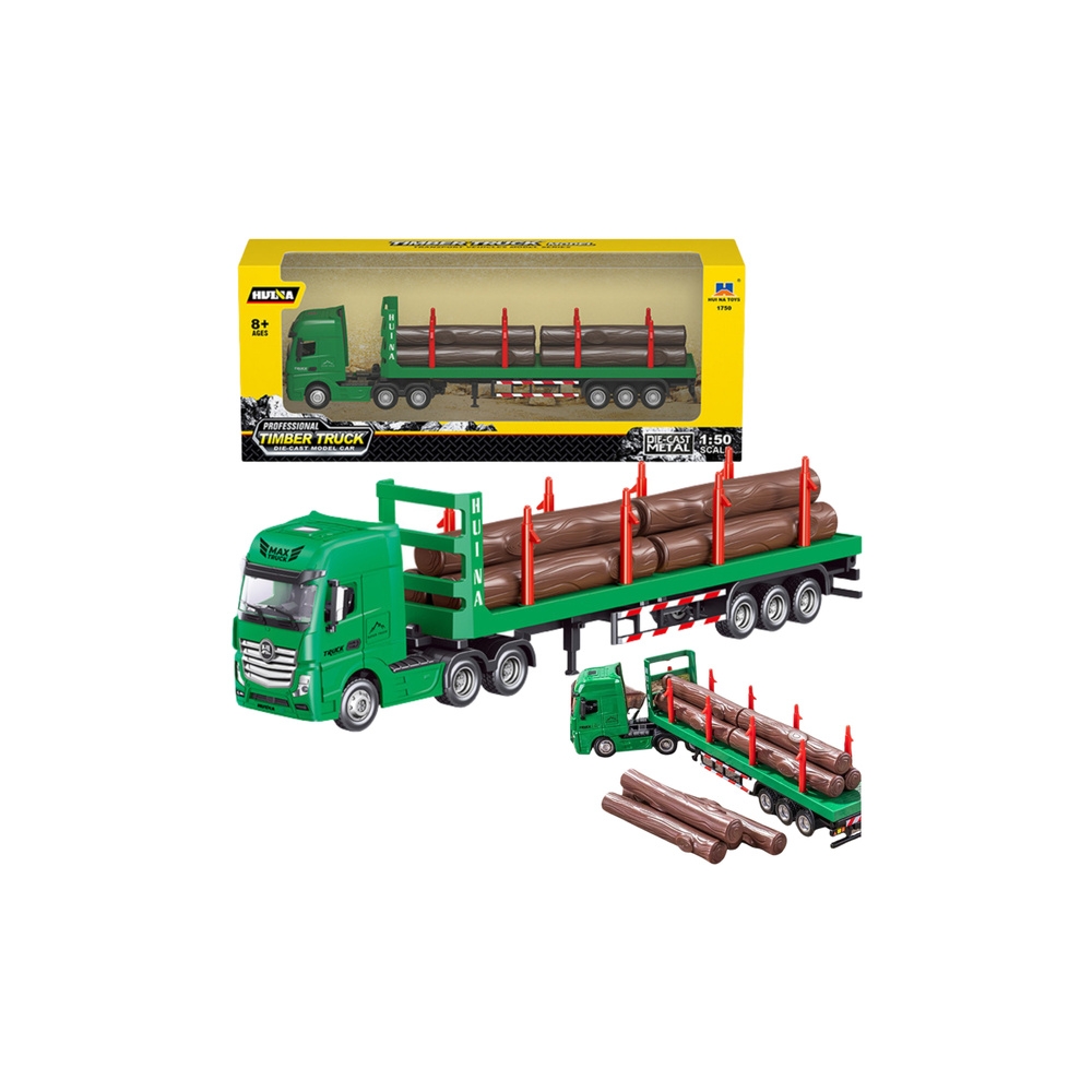 Huina metalinis medienos transporteris 1:50 žalias