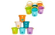 Bath Bucket Set With Holes Colored 6pcs