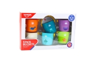 Bath Bucket Set With Holes Colored 6pcs