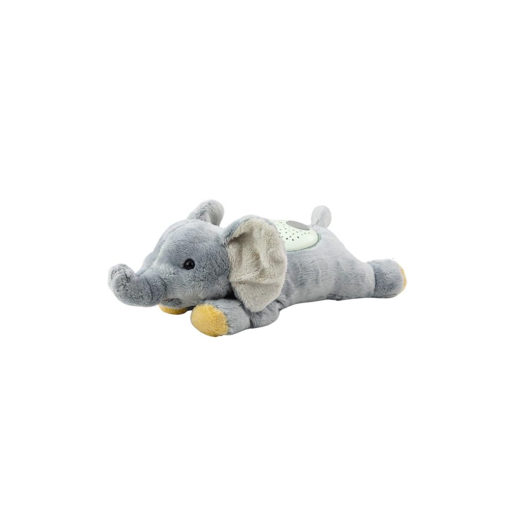 Pliušinis miegantis dramblys Cuddly su projektoriumi Garsai triukšmas-Miegui, Migdukai ir karuselės, Miego žaislai-e-vaikas