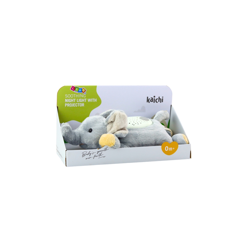 Pliušinis miegantis dramblys Cuddly su projektoriumi Garsai triukšmas-Miegui, Migdukai ir karuselės, Miego žaislai-e-vaikas