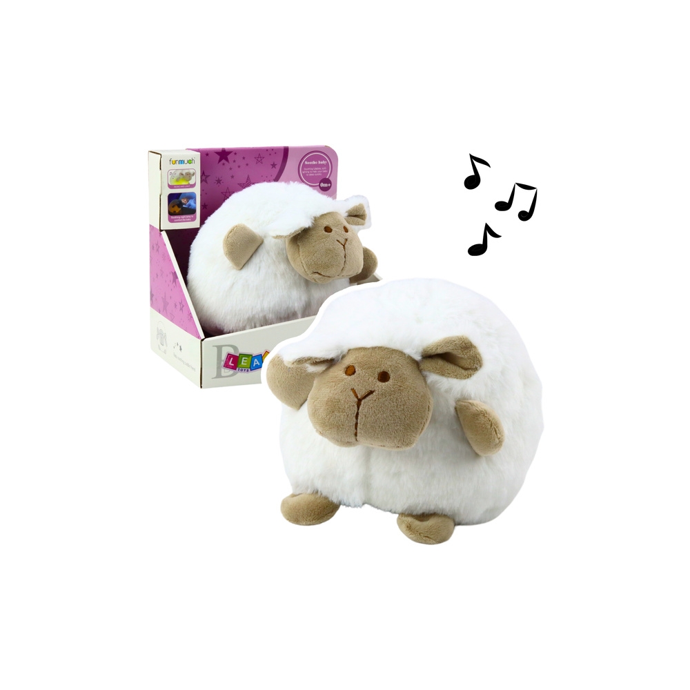 Pliušinė mieganti avytė Snuggle Light Sound White-Miegui, Migdukai ir karuselės, Miego žaislai-e-vaikas