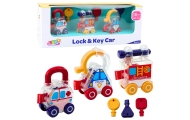 Set of Cars With Key Educational Police Fire Ambulance 3pcs