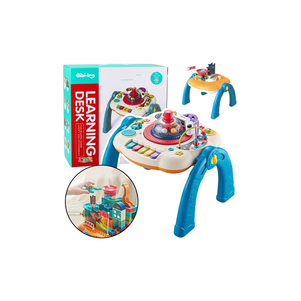 Educational Table Interactive Buildable Surface 2in1 Blue