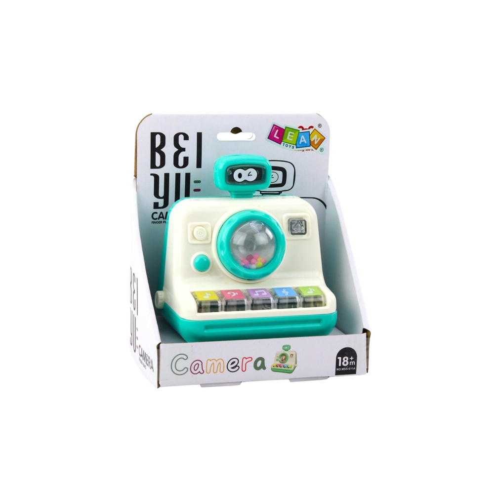 Interaktyvus fotoaparatas Piano Rattle Lights Sounds White Green