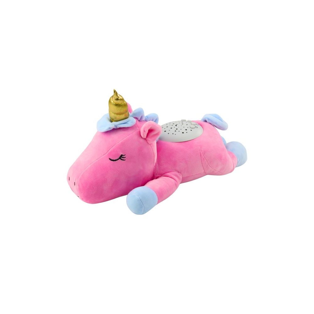 Plush Unicorn Sleeping Cuddly Toy Projector Sound Noise Pink