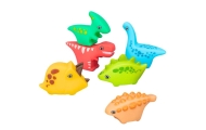 Guminių dinozaurų vonios žaislų rinkinys Spalvotas 6vnt
