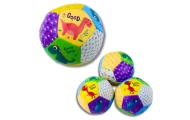Minkštų kamuoliukų su dinozaurais rinkinys 9cm 3vnt