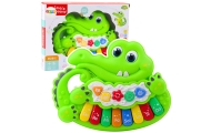 Interactive Baby Piano Lights Sounds Animal Noises Green