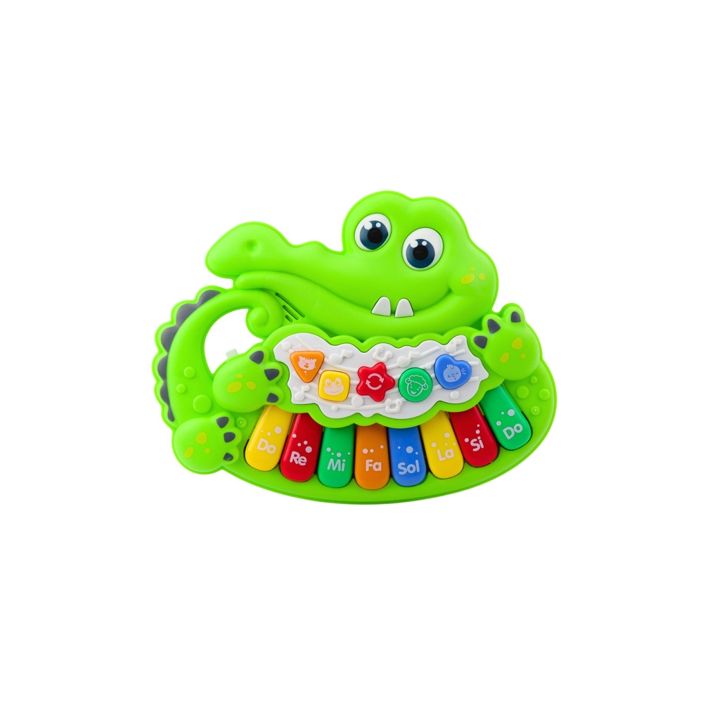 Interactive Baby Piano Lights Sounds Animal Noises Green
