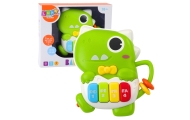 Mini Pianinko Dla Malucha Dinozaur Zielony Światła Dźwięki