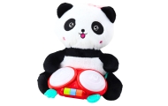 Pliušinė panda su būgnais talismanas Snuggle Lights Sounds