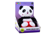 Pluszowa Panda Z Bębenkami Maskotka Przytulanka Światła Dźwięki