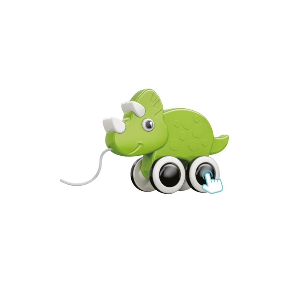 Traukiamas žaislas Dinozauras Squeaker Eco, Žalias