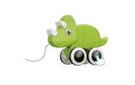 Dinosaur Pull String Toy Squeaker Eco Green
