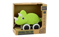 Dinosaur Pull String Toy Squeaker Eco Green