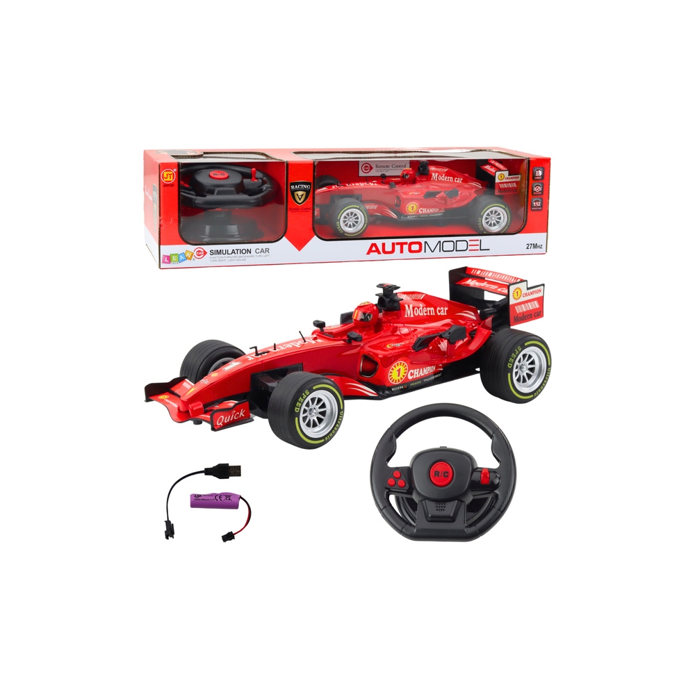 RC nuotoliniu būdu valdomas lenktyninis automobilis šviesos garsai 1:12 raudona-Žaislai, Auto ir transporto žaislai, Valdomos ra