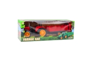 RC Remote Controlled Farm Tractor With Trailer Red