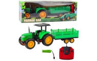 RC Green Remote Controlled Farm Tractor With Trailer