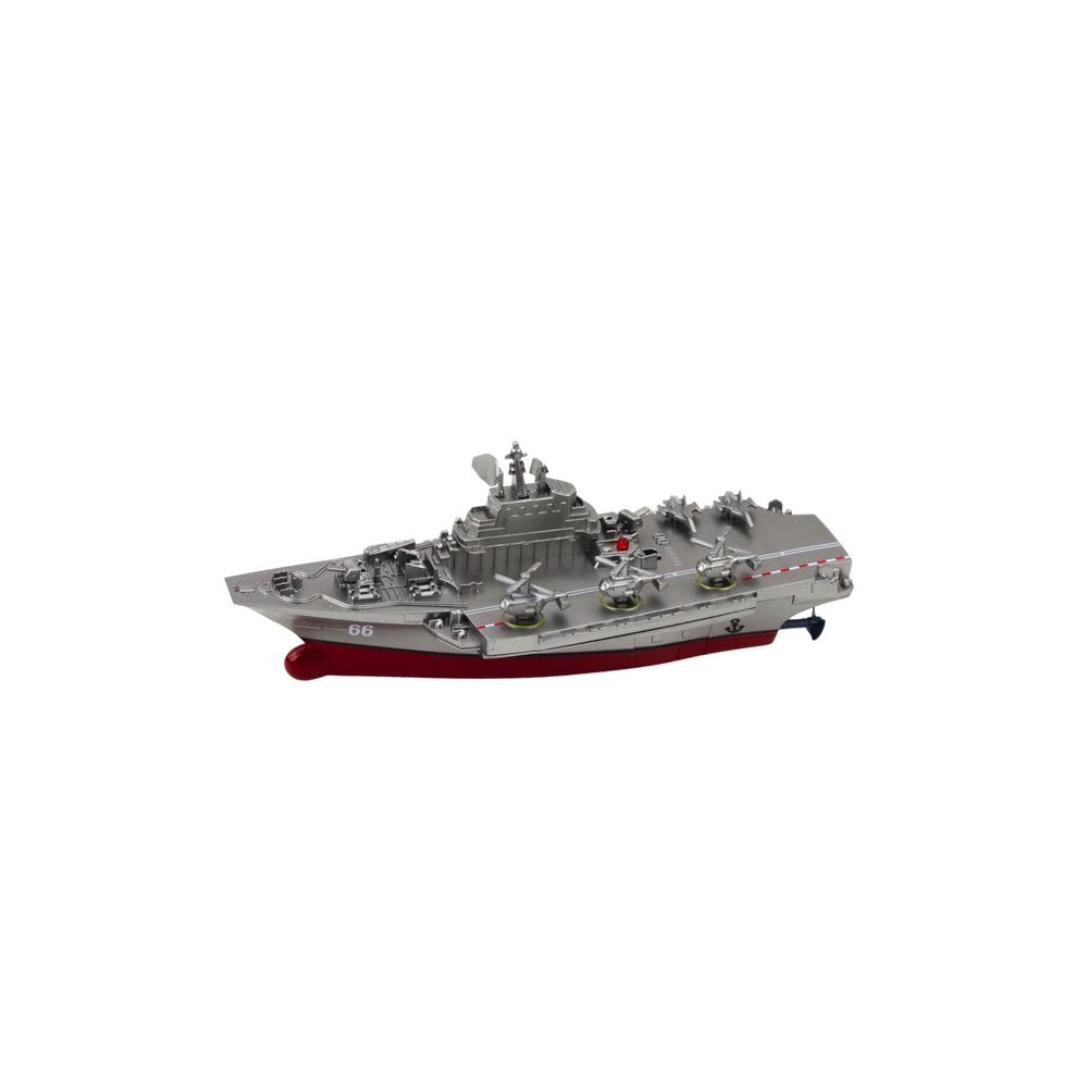 Military Ship Remote Controlled Boat RC Silver 15cm