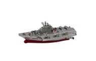 Military Ship Remote Controlled Boat RC Silver 15cm