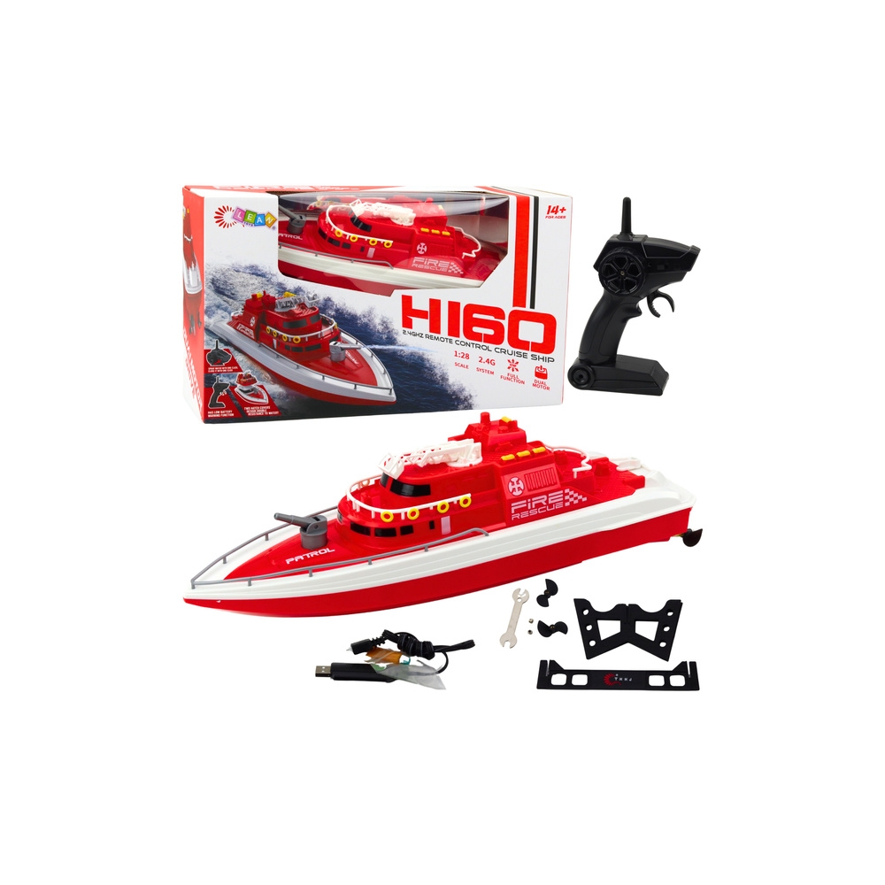 Remote Controlled Motorboat RC 1:28 Red