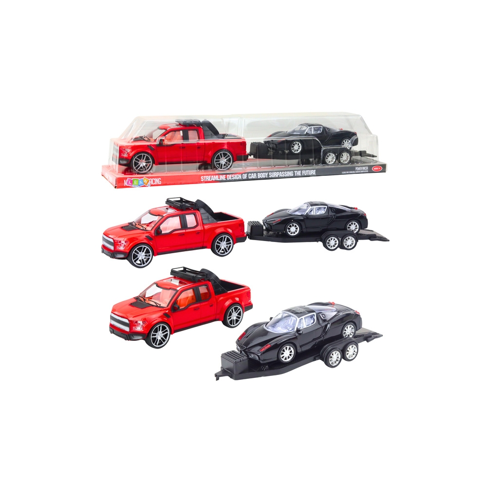 Visureigių rinkinys su priekaba ir sportiniu automobiliu 59cm-Žaislai, Auto ir transporto žaislai, Mašinos-e-vaikas