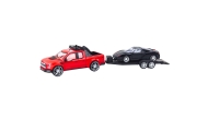 Visureigių rinkinys su priekaba ir sportiniu automobiliu 59cm