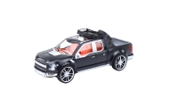 Visureigių rinkinys su priekaba ir sportiniu automobiliu 59cm, juoda/raudona