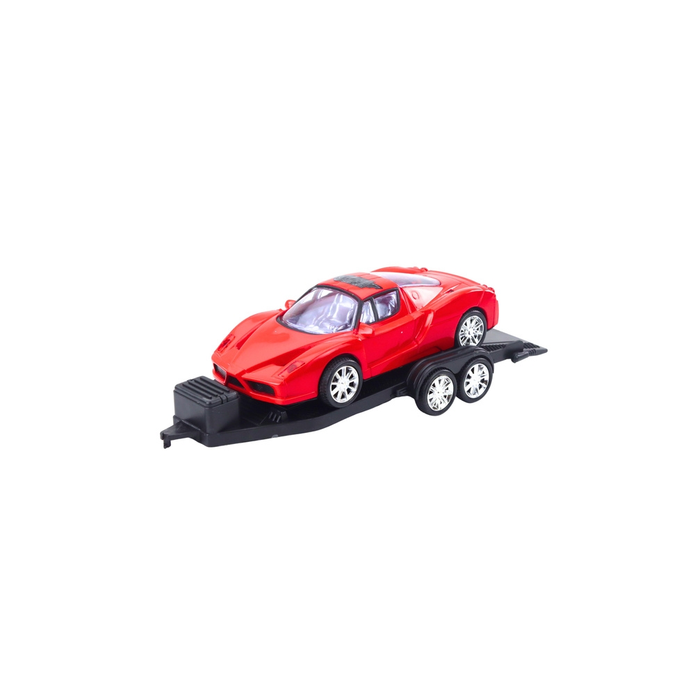 Visureigių rinkinys su priekaba ir sportiniu automobiliu 59cm, juoda/raudona-Žaislai, Auto ir transporto žaislai, Mašinos-e-vaik