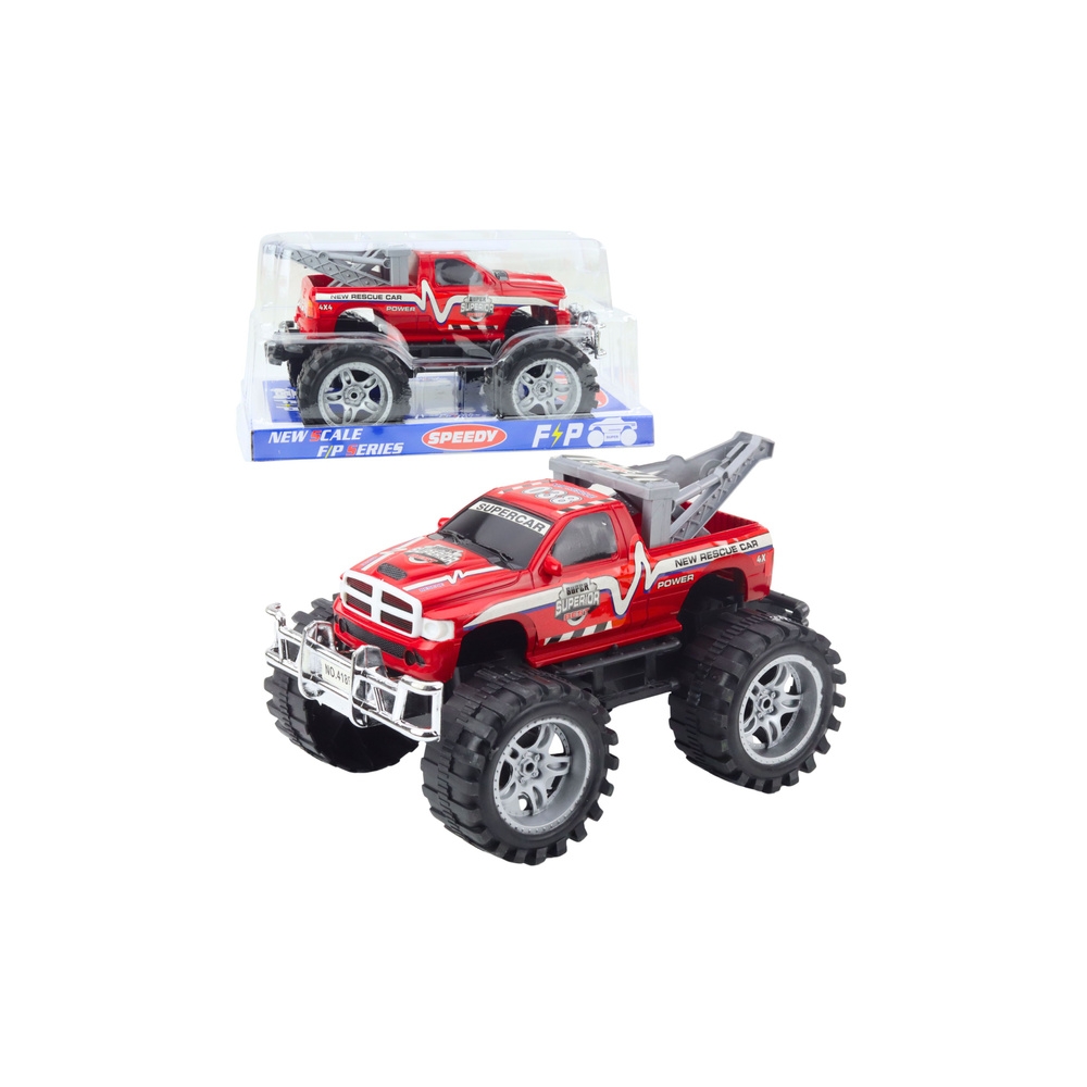 Avarinė transporto priemonė su vilkiku, varoma galiniais ratais Raudona 27cm-Žaislai, Auto ir transporto žaislai, Mašinos-e-vaik