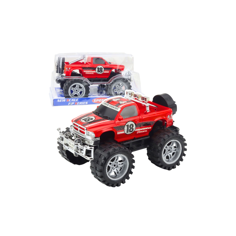 Galiniais ratais varomas visureigis Juoda ir raudona 27cm-Žaislai, Auto ir transporto žaislai, Mašinos-e-vaikas