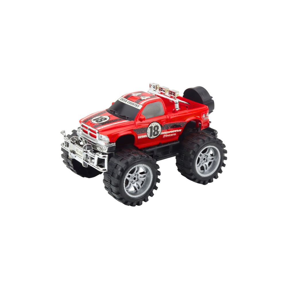 Galiniais ratais varomas visureigis Juoda ir raudona 27cm-Žaislai, Auto ir transporto žaislai, Mašinos-e-vaikas