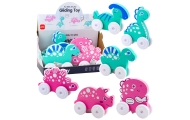 Dinosaur on Wheels EVA Foam for Toddlers Pink Blue Mix