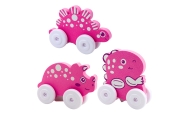 Dinosaur on Wheels EVA Foam for Toddlers Pink Blue Mix