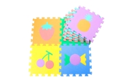 Miękkie Puzzle Mata Edukacyjna Pianka EVA Owoce Słodycze Kolorowa 16 el.