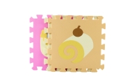 Minkšta dėlionė Edukacinis putų kilimėlis EVA Fruit Candy Pastel 16 el.