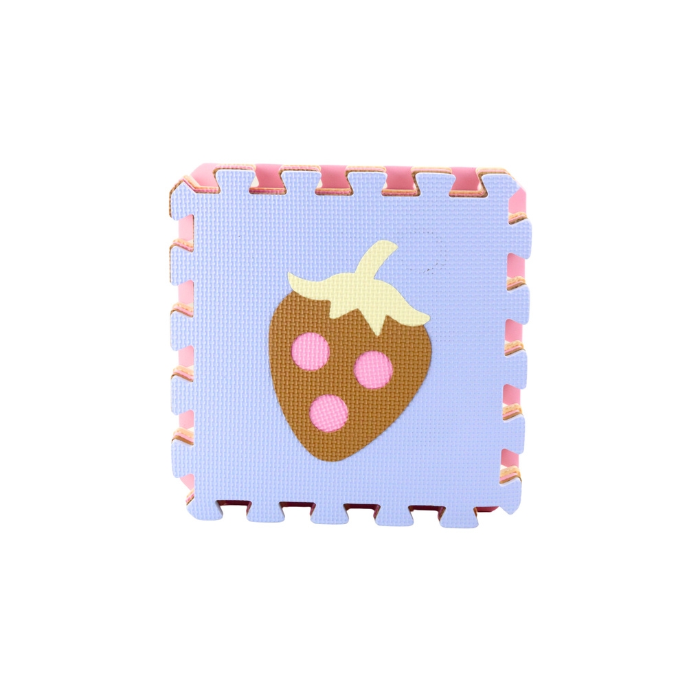 Minkšta dėlionė Edukacinis putų kilimėlis EVA Fruit Candy Pastel 16 el.