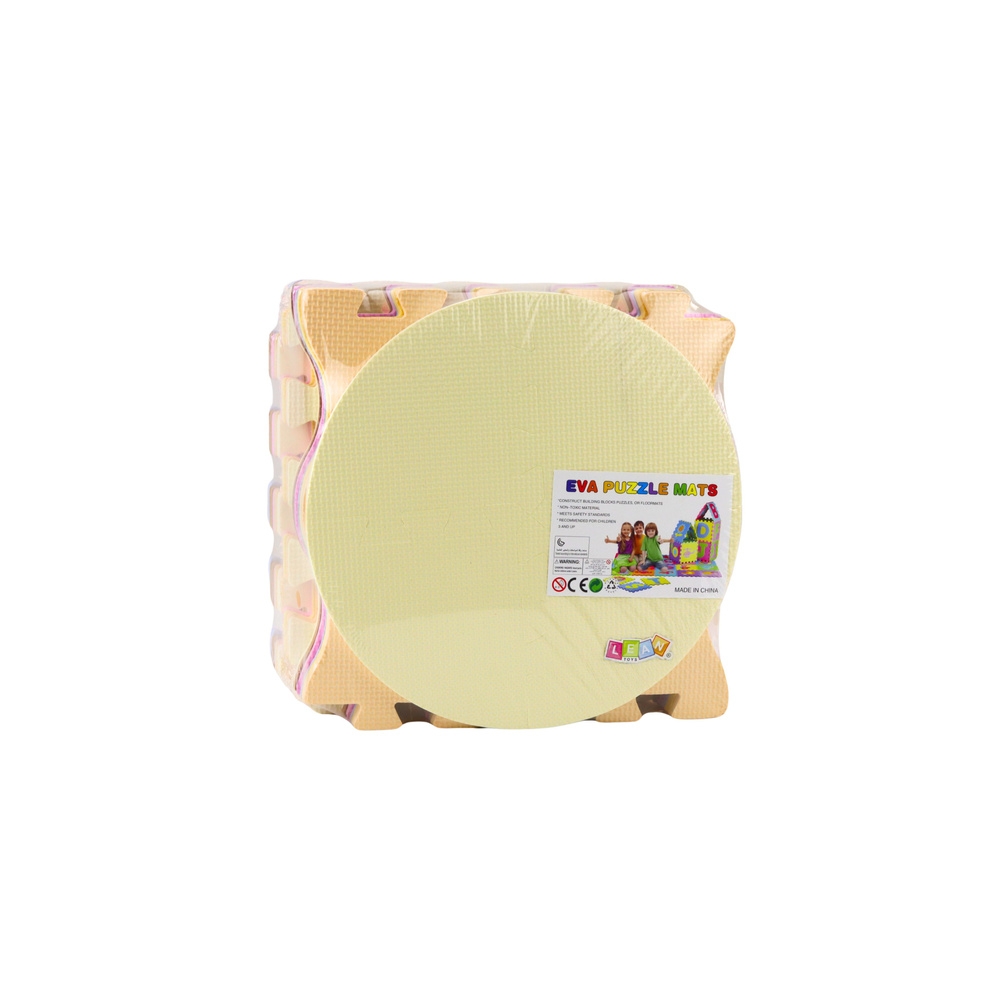Minkšta dėlionė Edukacinis putų kilimėlis EVA Fruit Candy Pastel 16 el.